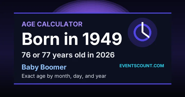 How old are you if you were born in 1949?