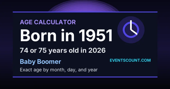 How old are you if you were born in 1951?