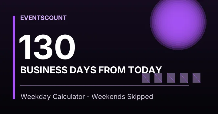 130 Business Days From Today