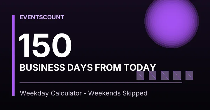 150 Business Days From Today