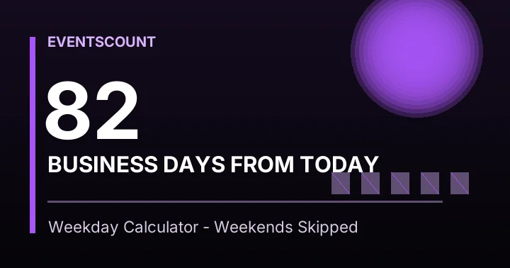 82 Business Days From Today