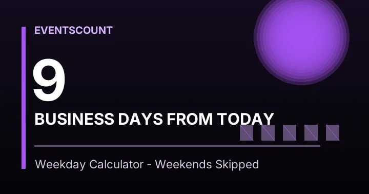 9 Business Days From Today