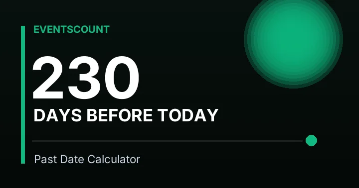 230 Days Before Today