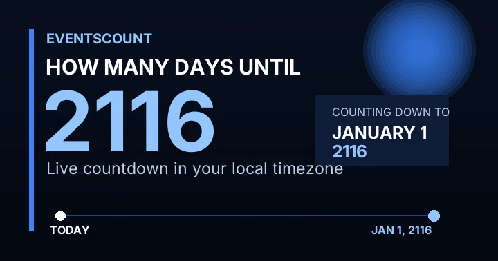 How Many Days Until 2116?