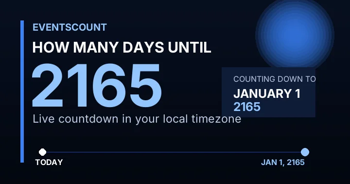 How Many Days Until 2165?