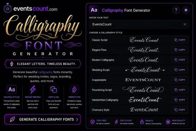 Calligraphy Font Generator
