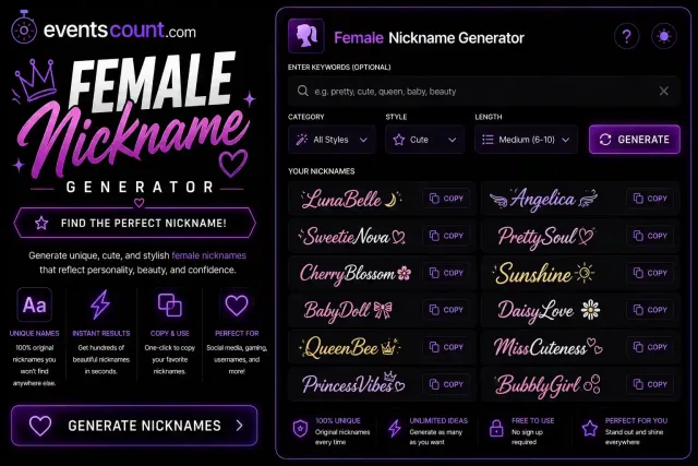 Female Nickname Generator