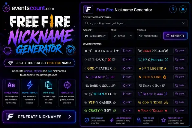 Free Fire Nickname Generator