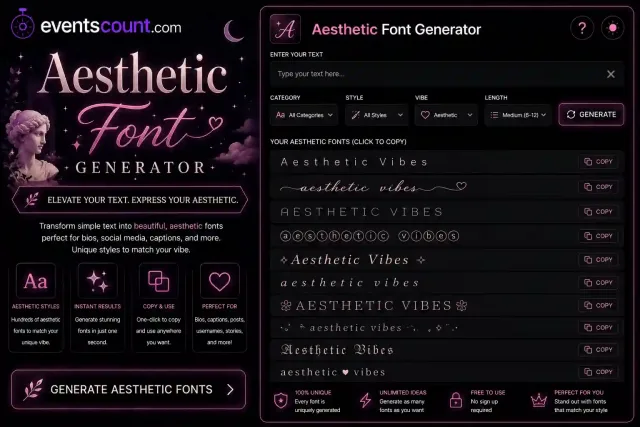 Aesthetic Font Generator