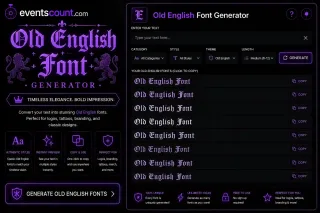 Old English Font Generator
