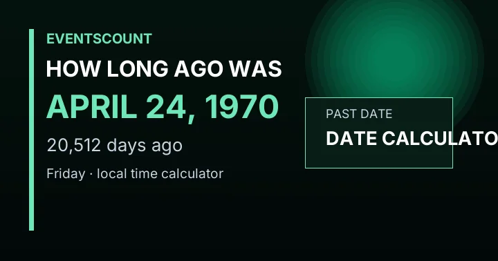 How Long Ago Was April 24, 1970?