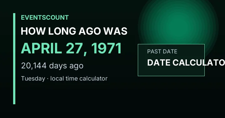 How Long Ago Was April 27, 1971?