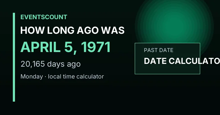 How Long Ago Was April 5, 1971?