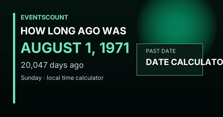 How Long Ago Was August 1, 1971?