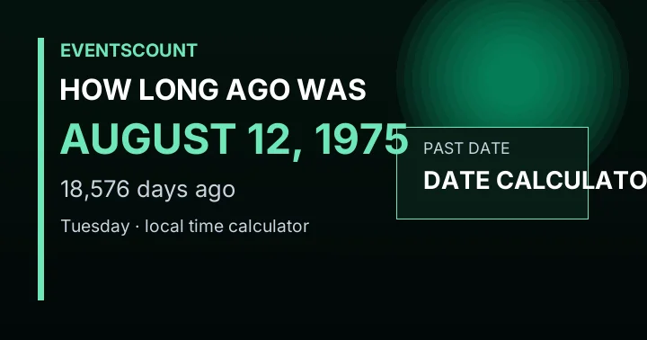 How Long Ago Was August 12, 1975?