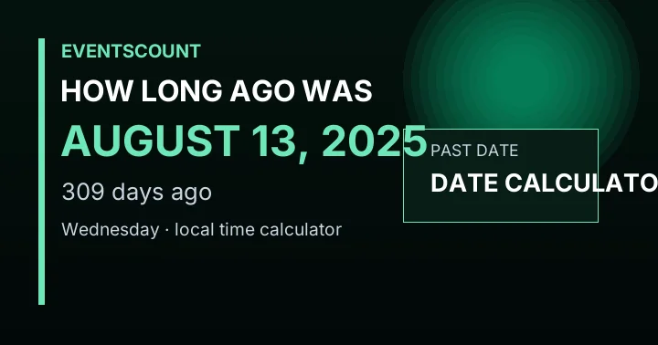 How Long Ago Was August 13, 2025?