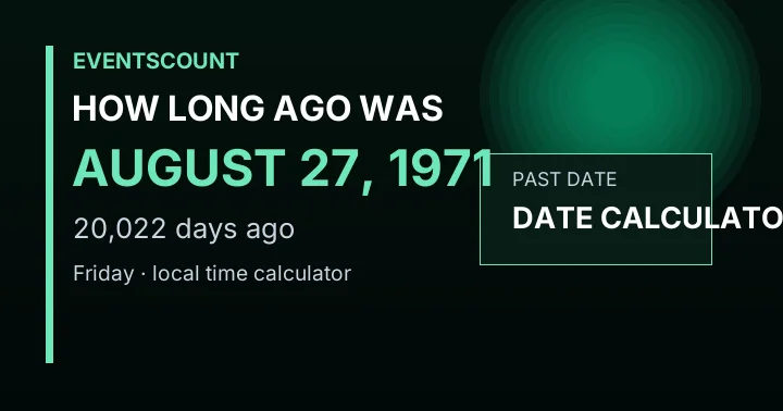 How Long Ago Was August 27, 1971?