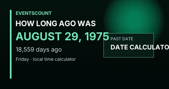 How Long Ago Was August 29, 1975?