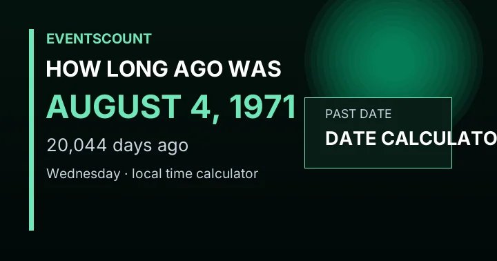 How Long Ago Was August 4, 1971?
