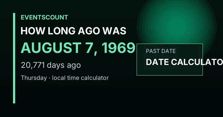How Long Ago Was August 7, 1969?