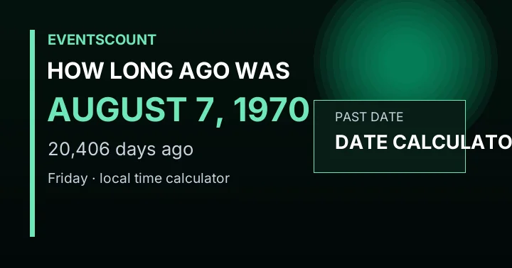 How Long Ago Was August 7, 1970?