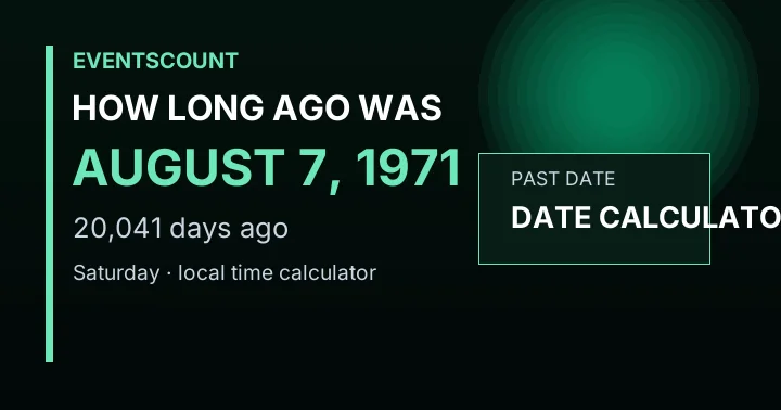 How Long Ago Was August 7, 1971?