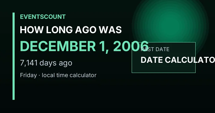 How Long Ago Was December 1, 2006?
