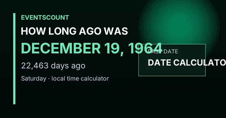 How Long Ago Was December 19, 1964?