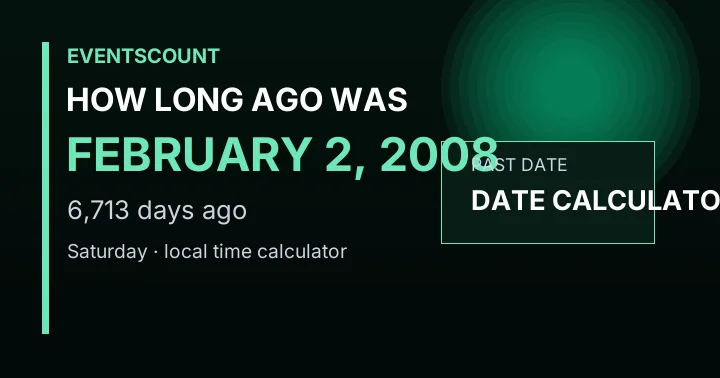 How Long Ago Was February 2, 2008?