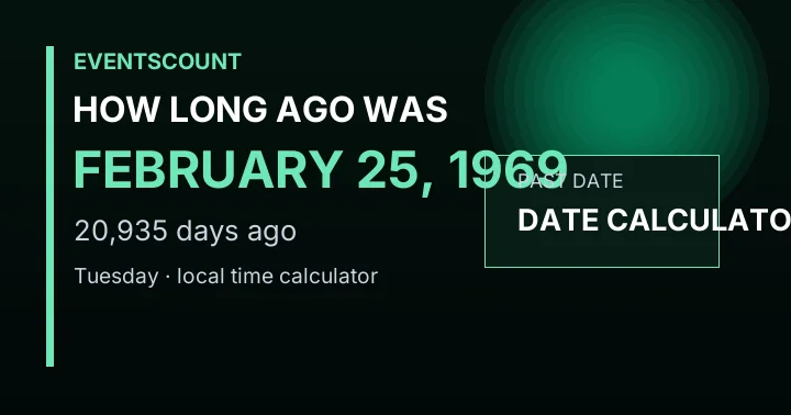 How Long Ago Was February 25, 1969?