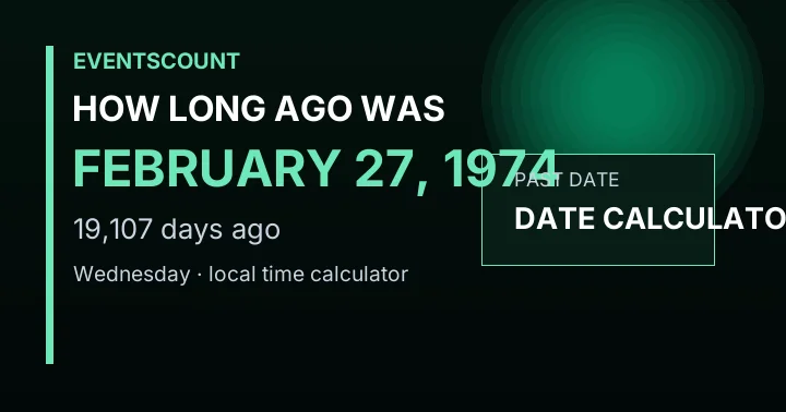How Long Ago Was February 27, 1974?