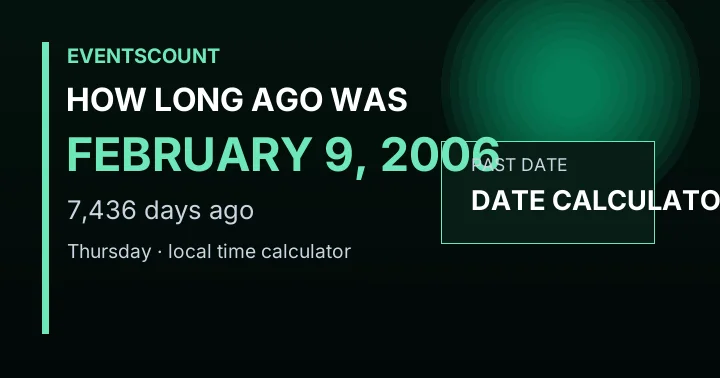 How Long Ago Was February 9, 2006?