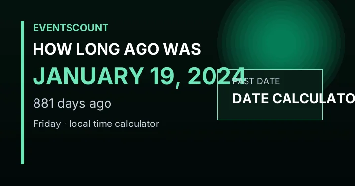 How Long Ago Was January 19, 2024?