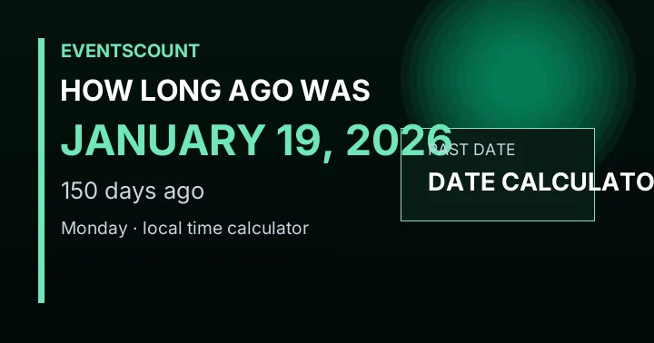 How Long Ago Was January 19, 2026?