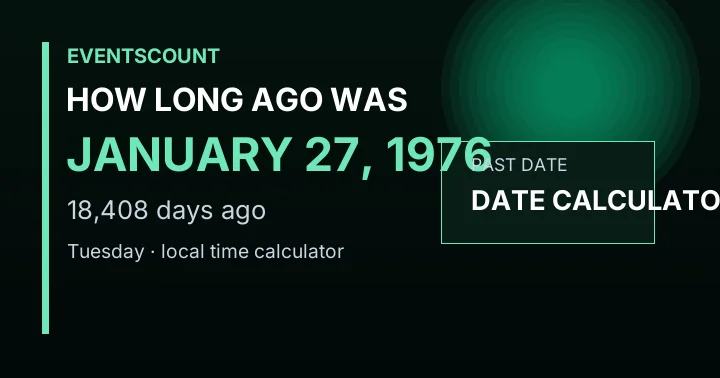 How Long Ago Was January 27, 1976?