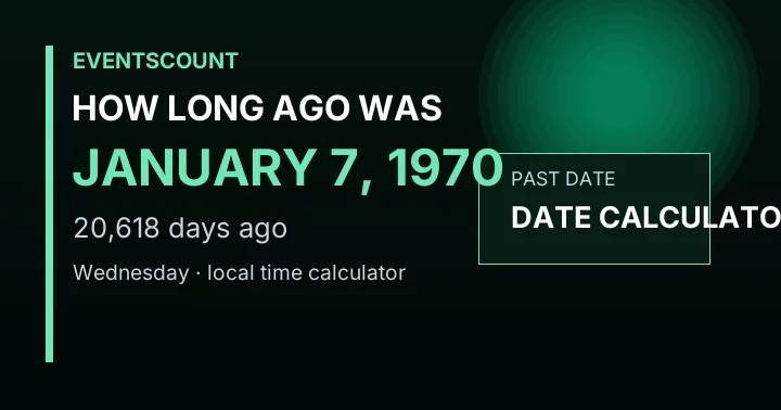 How Long Ago Was January 7, 1970?