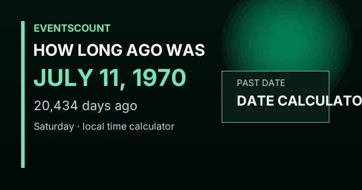 How Long Ago Was July 11, 1970?