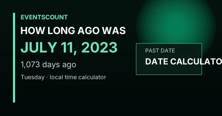 How Long Ago Was July 11, 2023?