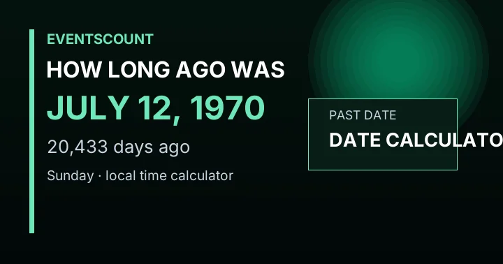 How Long Ago Was July 12, 1970?