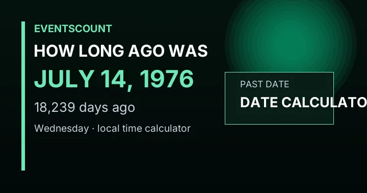 How Long Ago Was July 14, 1976?