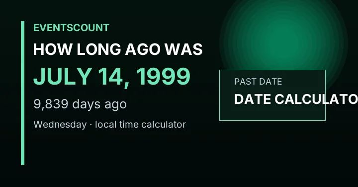 How Long Ago Was July 14, 1999?