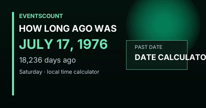 How Long Ago Was July 17, 1976?
