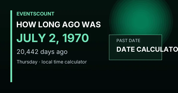 How Long Ago Was July 2, 1970?