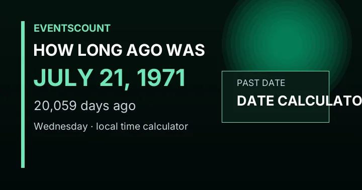 How Long Ago Was July 21, 1971?