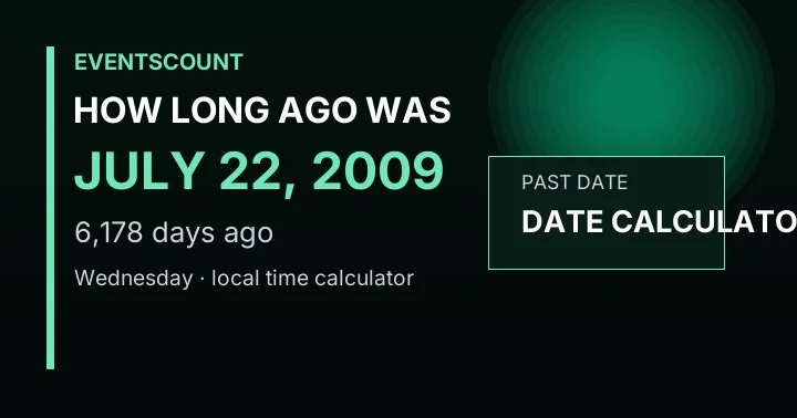 How Long Ago Was July 22, 2009?
