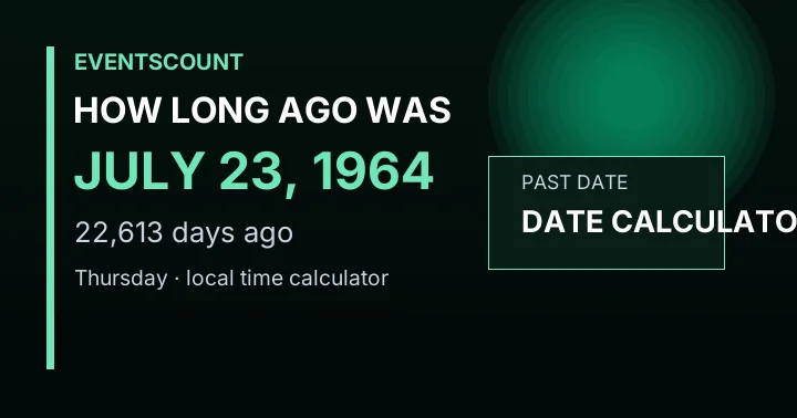 How Long Ago Was July 23, 1964?