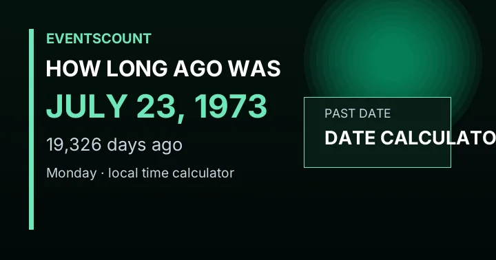 How Long Ago Was July 23, 1973?