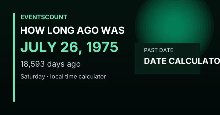 How Long Ago Was July 26, 1975?