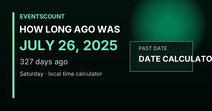How Long Ago Was July 26, 2025?