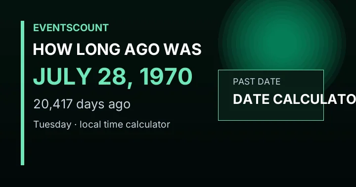 How Long Ago Was July 28, 1970?